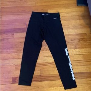 black pink leggings